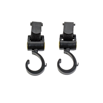 Jalutuskäru konks, laste jalutuskäru konksu lisatarvik, 360-kraadine pöörlev suur konks, vihmavarju jalutuskäru takjakinnitusega konks, 2 tk