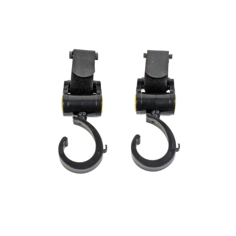 Jalutuskäru konks, laste jalutuskäru konksu lisatarvik, 360-kraadine pöörlev suur konks, vihmavarju jalutuskäru takjakinnitusega konks, 2 tk