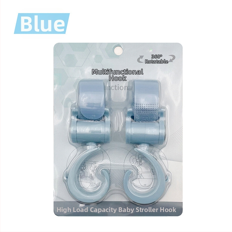 Jalutuskäru konks, laste jalutuskäru konksu lisatarvik, 360-kraadine pöörlev suur konks, vihmavarju jalutuskäru takjakinnitusega konks, 2 tk