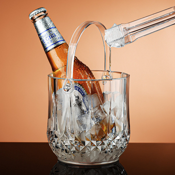 Didmeninė prekyba ledo kibirėliu bare ktv didelės spalvos vertės buitinis komercinis akrilinis mažas ledo kibiras alaus kibiras ledo kibiras