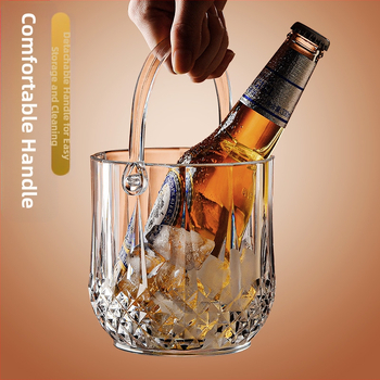 Didmeninė prekyba ledo kibirėliu bare ktv didelės spalvos vertės buitinis komercinis akrilinis mažas ledo kibiras alaus kibiras ledo kibiras