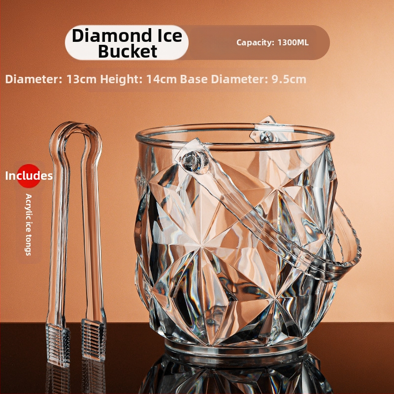 Didmeninė prekyba ledo kibirėliu bare ktv didelės spalvos vertės buitinis komercinis akrilinis mažas ledo kibiras alaus kibiras ledo kibiras