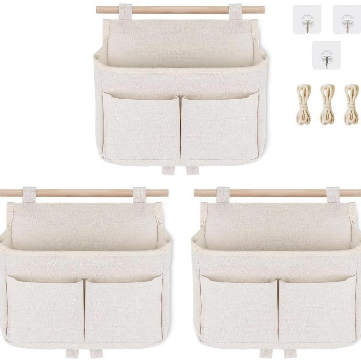 Piiriülene puuvillase ja linase hoiukott, rippkott, virnastatav kanga hoiustamine ja viimistlemine, riputatav hoiukott, sildistamiseta