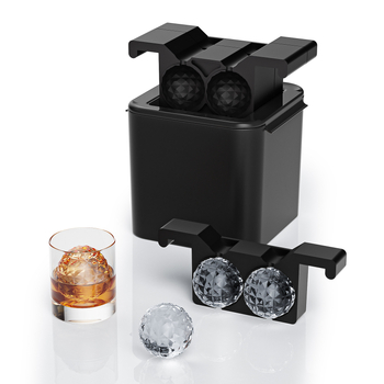 Διαφανές μεγάλο χόκεϊ πάγου σιλικόνης πάγου κρύσταλλο διαμαντιών κατασκευαστών πάγου κρανίων κιβωτίων κύβων πάγου φορμών παγωμένο ουίσκι γύρω από τη μορφή