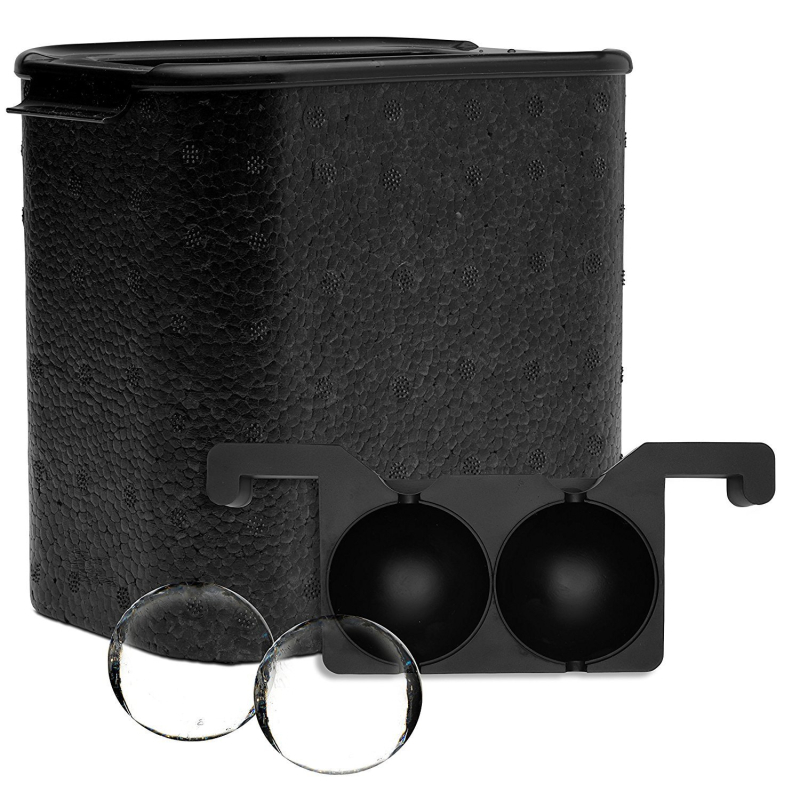 Mucegai transparent mare de hochei pe gheață din silicon pentru gheață, cutie de cuburi de gheață congelate pentru whisky, aparat de gheață cu craniu, formă rotundă de cristal cu diamant