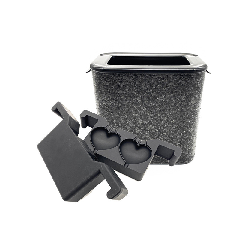 Mucegai transparent mare de hochei pe gheață din silicon pentru gheață, cutie de cuburi de gheață congelate pentru whisky, aparat de gheață cu craniu, formă rotundă de cristal cu diamant