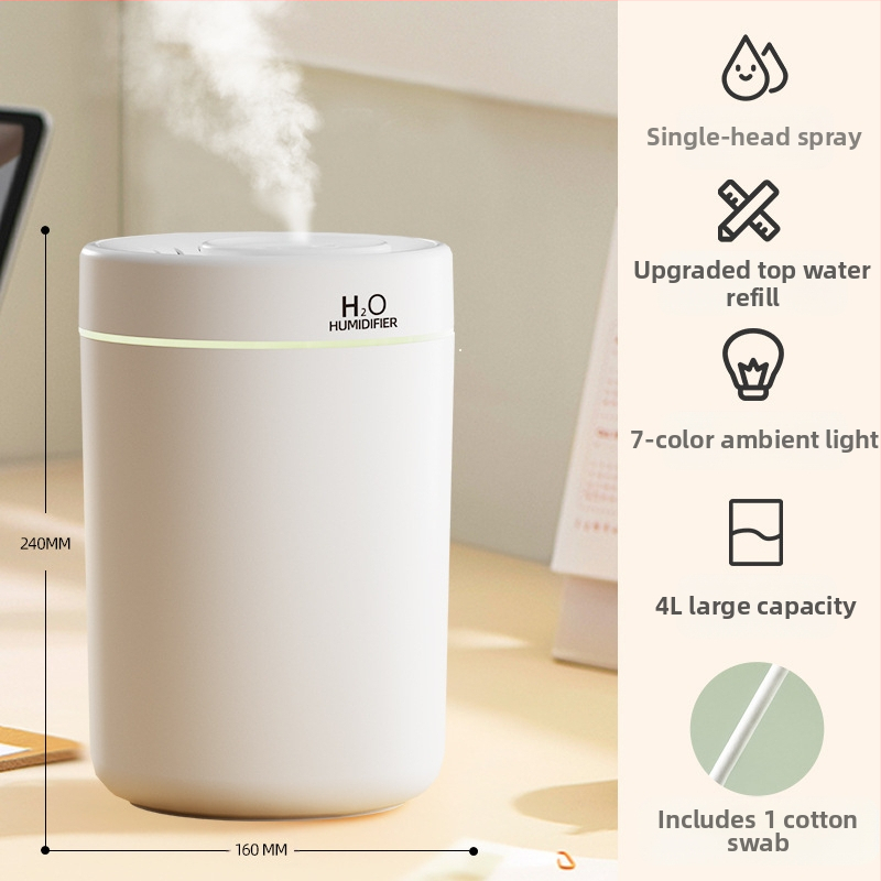 Υγραντήρας σπιτιού, κρεβατοκάμαρα, σίγαση, μεγάλη χωρητικότητα, υγραντήρας ομίχλης για επιφάνεια εργασίας, καθαρισμός αέρα, διαχύτης αρώματος για μητέρα και παιδί, δώρο