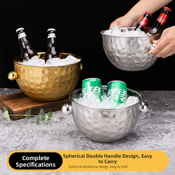 Tarpvalstybinis ledo kibiras iš nerūdijančio plieno ledo kibiro baras KTV ledo laikymo kibiras gėrimų ledo kibiras alaus ledo kibiro baras ledas