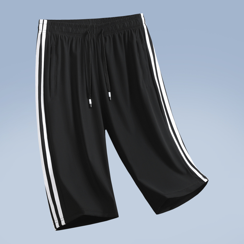 Pantaloni Capri de mătase de gheață pentru bărbați, vară subțire, respirabil, cu uscare rapidă, sport, casual, plus mărimea 7, pantaloni