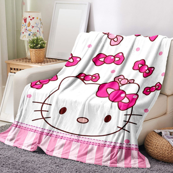 Sanrio Cross-Border Δημοφιλής Κουβέρτα Φανέλας 3D Εκτυπωμένη Κουβέρτα Τετραετούς Εποχής Universal Κουβέρτα Μπορεί να Προσαρμοστεί