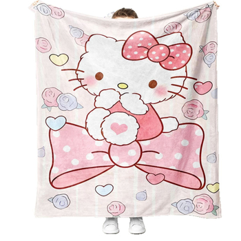Sanrio Cross-Border Δημοφιλής Κουβέρτα Φανέλας 3D Εκτυπωμένη Κουβέρτα Τετραετούς Εποχής Universal Κουβέρτα Μπορεί να Προσαρμοστεί