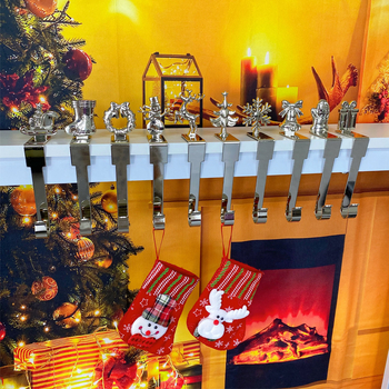 Νέο ηλεκτρονικό εμπόριο χριστουγεννιάτικο μενταγιόν σε σχήμα νιφάδας χιονιού, μεταλλικό γάντζο για τζάκι, 2023, σε απόθεμα