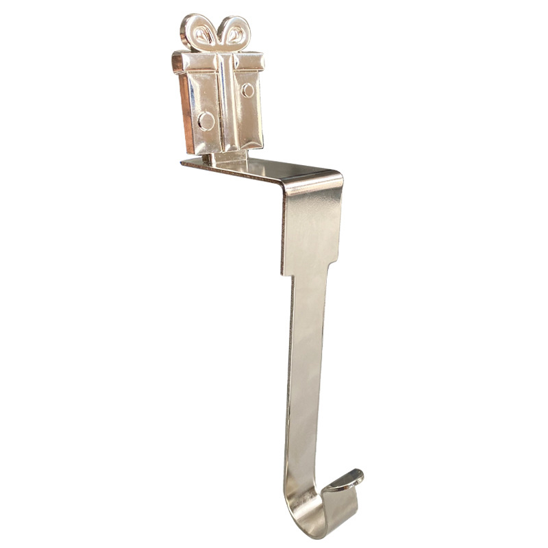 2023 Novi e-trgovina božićna kuka za kamin metalna kuka za čarape torba kuka u obliku pahuljice ukrasni privjesak na zalihi