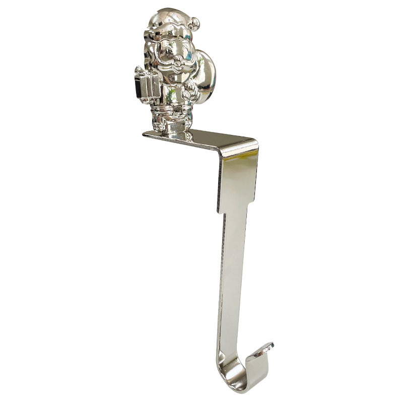 2023 Novi e-trgovina božićna kuka za kamin metalna kuka za čarape torba kuka u obliku pahuljice ukrasni privjesak na zalihi