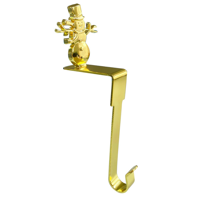 2023 Novi e-trgovina božićna kuka za kamin metalna kuka za čarape torba kuka u obliku pahuljice ukrasni privjesak na zalihi