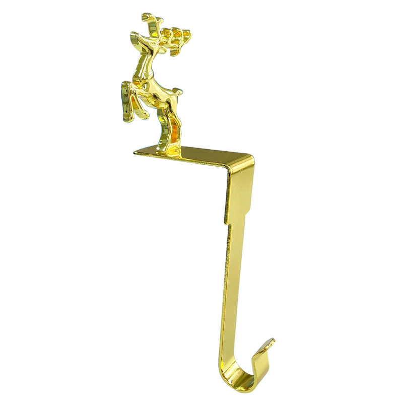 2023 Novi e-trgovina božićna kuka za kamin metalna kuka za čarape torba kuka u obliku pahuljice ukrasni privjesak na zalihi