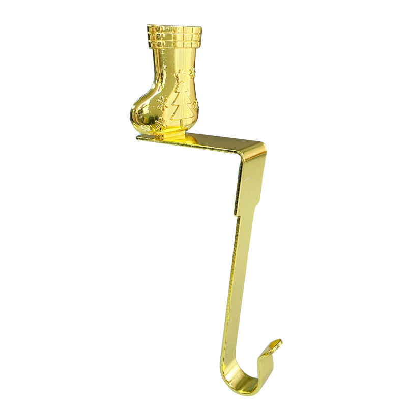 2023 Novi e-trgovina božićna kuka za kamin metalna kuka za čarape torba kuka u obliku pahuljice ukrasni privjesak na zalihi