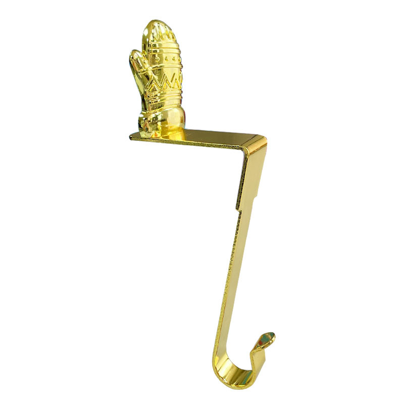 2023 Novi e-trgovina božićna kuka za kamin metalna kuka za čarape torba kuka u obliku pahuljice ukrasni privjesak na zalihi