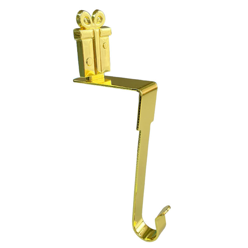 2023 Novi e-trgovina božićna kuka za kamin metalna kuka za čarape torba kuka u obliku pahuljice ukrasni privjesak na zalihi