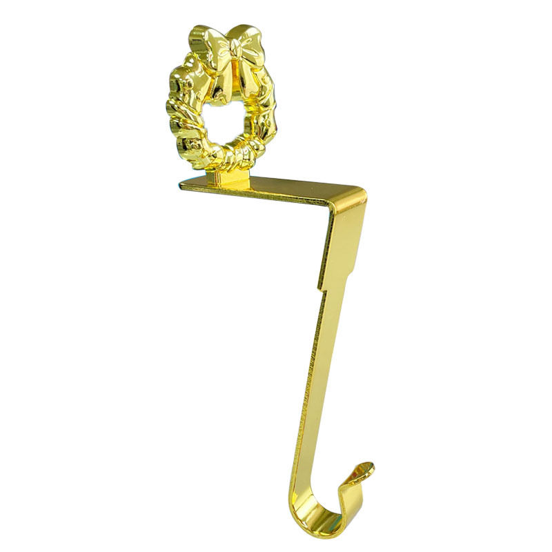 2023 Novi e-trgovina božićna kuka za kamin metalna kuka za čarape torba kuka u obliku pahuljice ukrasni privjesak na zalihi