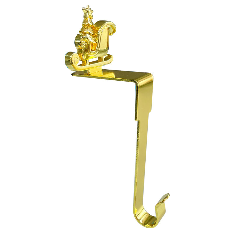 2023 Novi e-trgovina božićna kuka za kamin metalna kuka za čarape torba kuka u obliku pahuljice ukrasni privjesak na zalihi