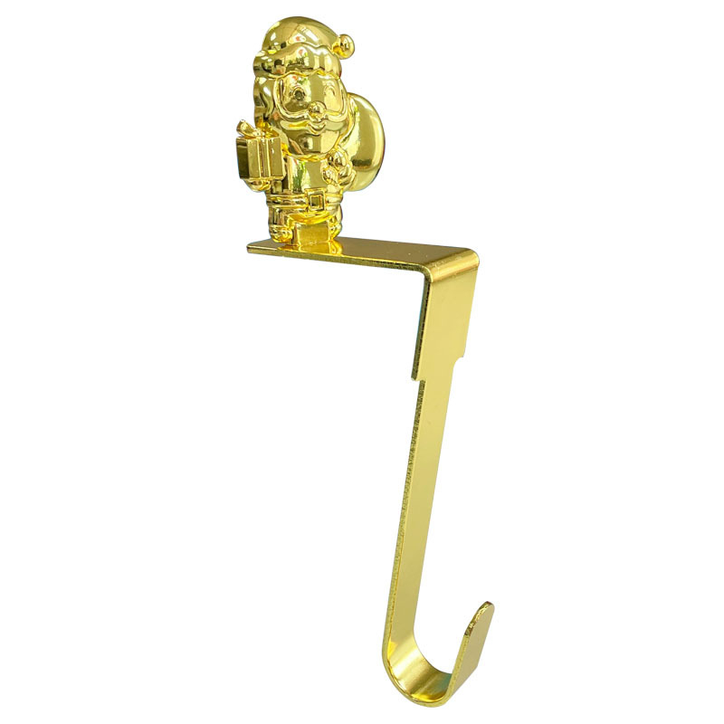 2023 Novi e-trgovina božićna kuka za kamin metalna kuka za čarape torba kuka u obliku pahuljice ukrasni privjesak na zalihi