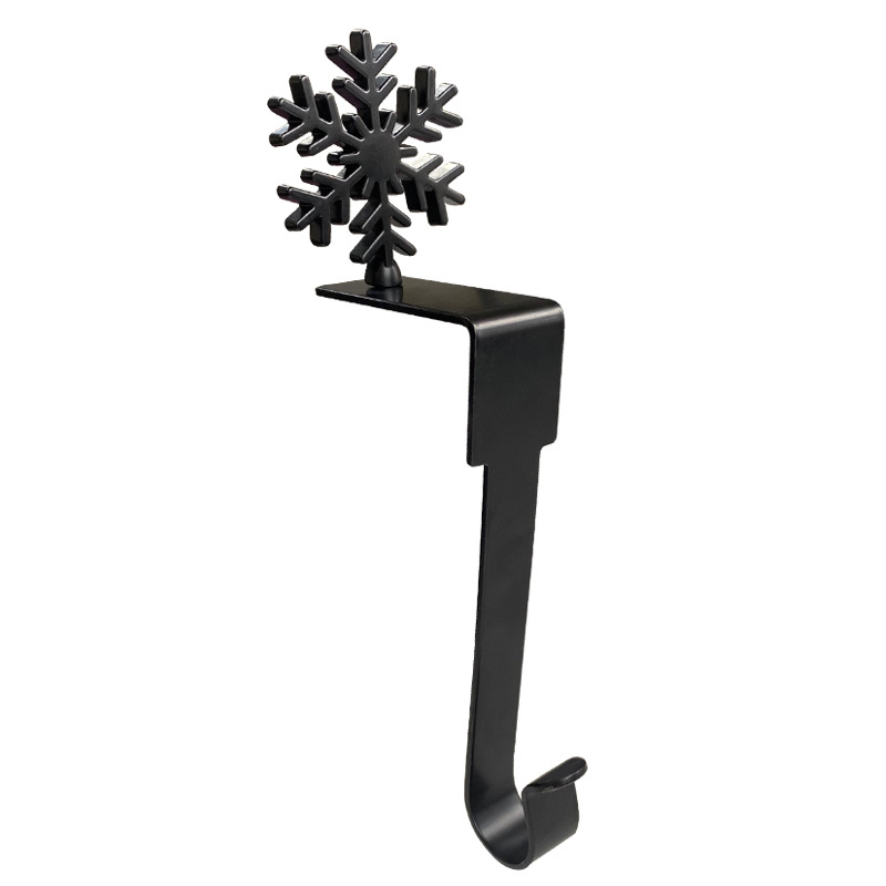 2023 Novi e-trgovina božićna kuka za kamin metalna kuka za čarape torba kuka u obliku pahuljice ukrasni privjesak na zalihi