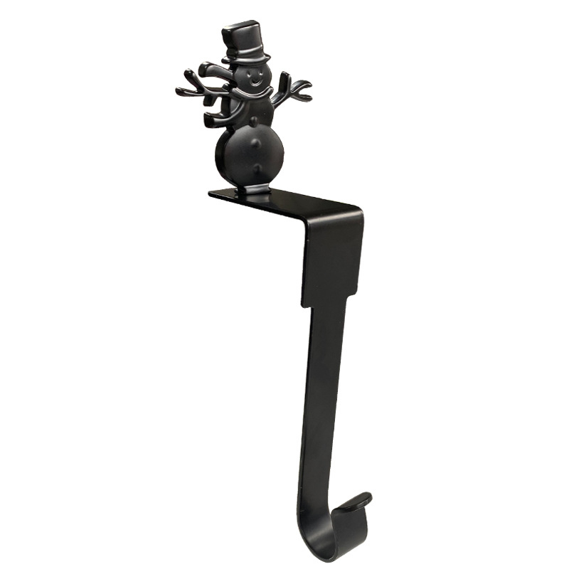 2023 Novi e-trgovina božićna kuka za kamin metalna kuka za čarape torba kuka u obliku pahuljice ukrasni privjesak na zalihi