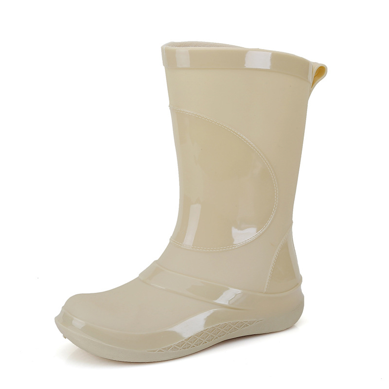 Madingi guminiai batai Moteriški suaugusiųjų iki blauzdos vidurio 2023 m. nauji neslystantys guminiai batai lauko batai jūra vairavimo batai automobilių plovimas vandeniui atsparūs guminiai batai