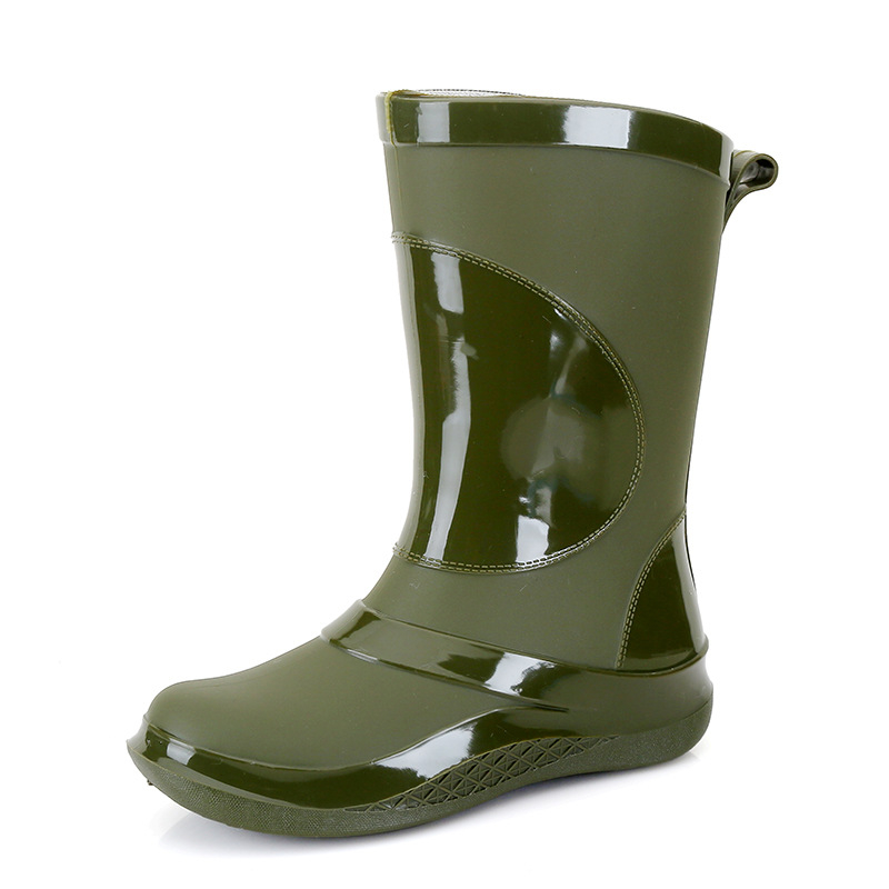 Madingi guminiai batai Moteriški suaugusiųjų iki blauzdos vidurio 2023 m. nauji neslystantys guminiai batai lauko batai jūra vairavimo batai automobilių plovimas vandeniui atsparūs guminiai batai