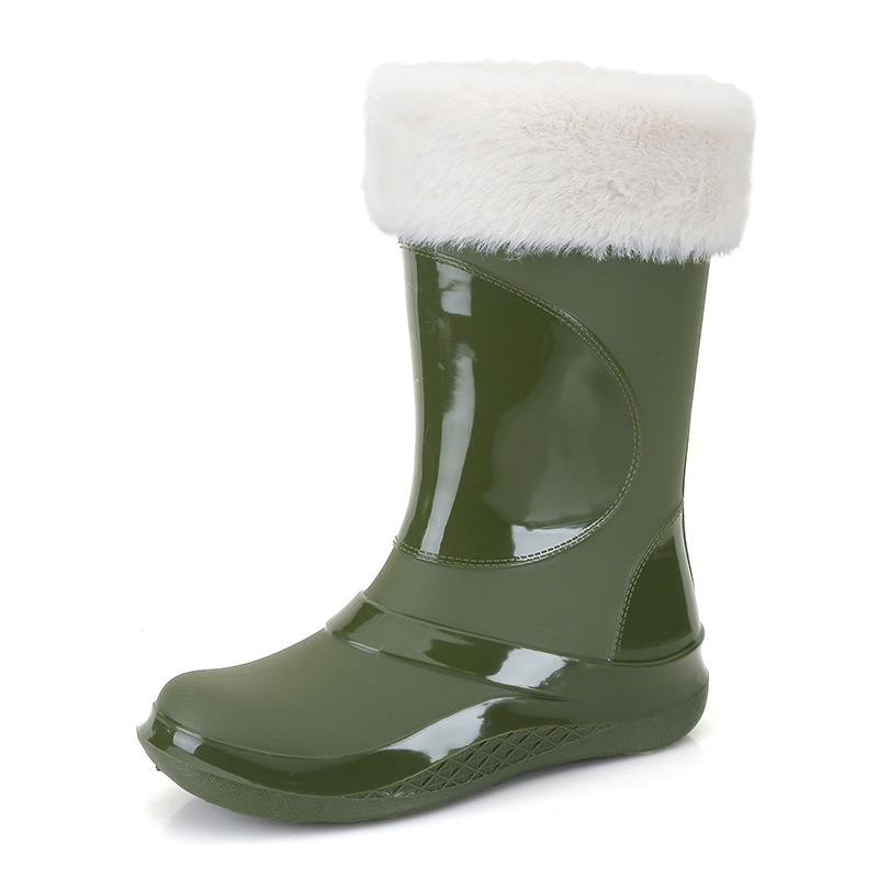 Madingi guminiai batai Moteriški suaugusiųjų iki blauzdos vidurio 2023 m. nauji neslystantys guminiai batai lauko batai jūra vairavimo batai automobilių plovimas vandeniui atsparūs guminiai batai