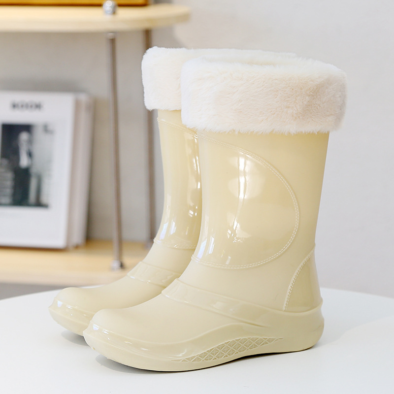 Guminiai batai, moteriški madingi lauko batai, nauji vakarietiško stiliaus vandeniui atsparūs guminiai batai, neslystantys, aukšti vandens batai, statybvietės darbo apsaugos guminiai batai