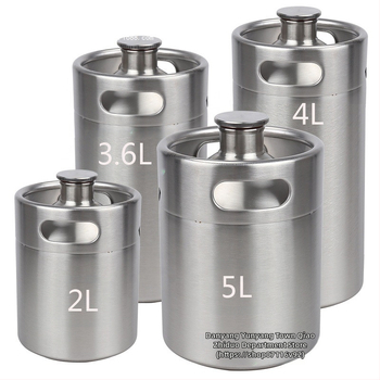 304 nerūdijančio plieno 2 l / 3,6 l / 5 l / 10 l mini alaus statinė, baltojo vyno statinė, naminio alaus indas, alkoholio indas