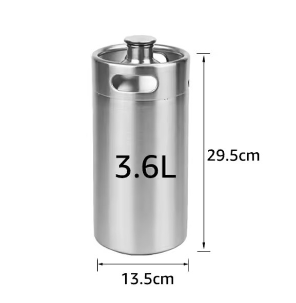 304 nerūdijančio plieno 2 l / 3,6 l / 5 l / 10 l mini alaus statinė, baltojo vyno statinė, naminio alaus indas, alkoholio indas