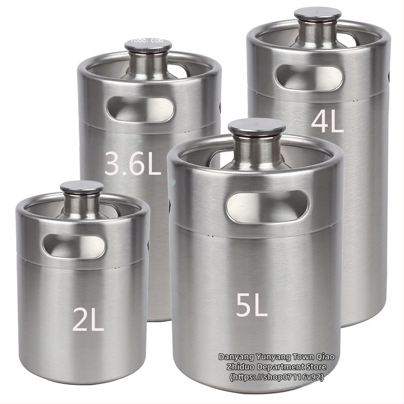 Мини бирена бъчва от неръждаема стомана 304 2L/3.6L/5L/10L, бъчва за бяло вино, домашно приготвена бира, кана за алкохол