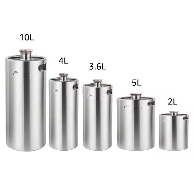 304 nerūdijančio plieno 2 l / 3,6 l / 5 l / 10 l mini alaus statinė, baltojo vyno statinė, naminio alaus indas, alkoholio indas