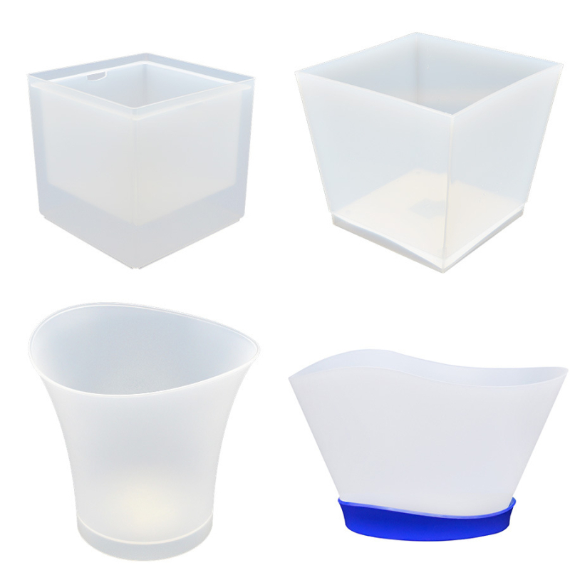 Tiesioginis gamyklinis pardavimas Šviečiantis ledo kibirėlis su reklaminiu plastikiniu šviečiančiu ledo kibirėliu KTV spalvingas LED ledo kibirėlis