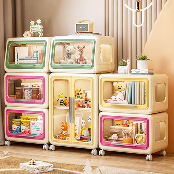 Majapidamises kasutatavate koomiksitega laste mänguasjade hoiukapi kapp, raamatute hoiuriiul, suure mahutavusega plastist multifunktsionaalne hoiukapp