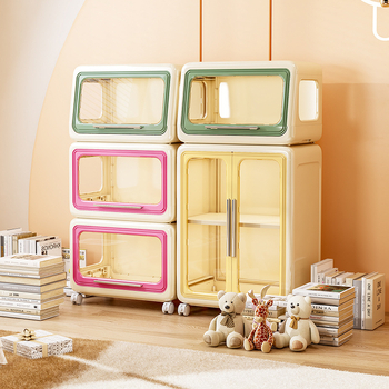 Majapidamises kasutatavate koomiksitega laste mänguasjade hoiukapi kapp, raamatute hoiuriiul, suure mahutavusega plastist multifunktsionaalne hoiukapp