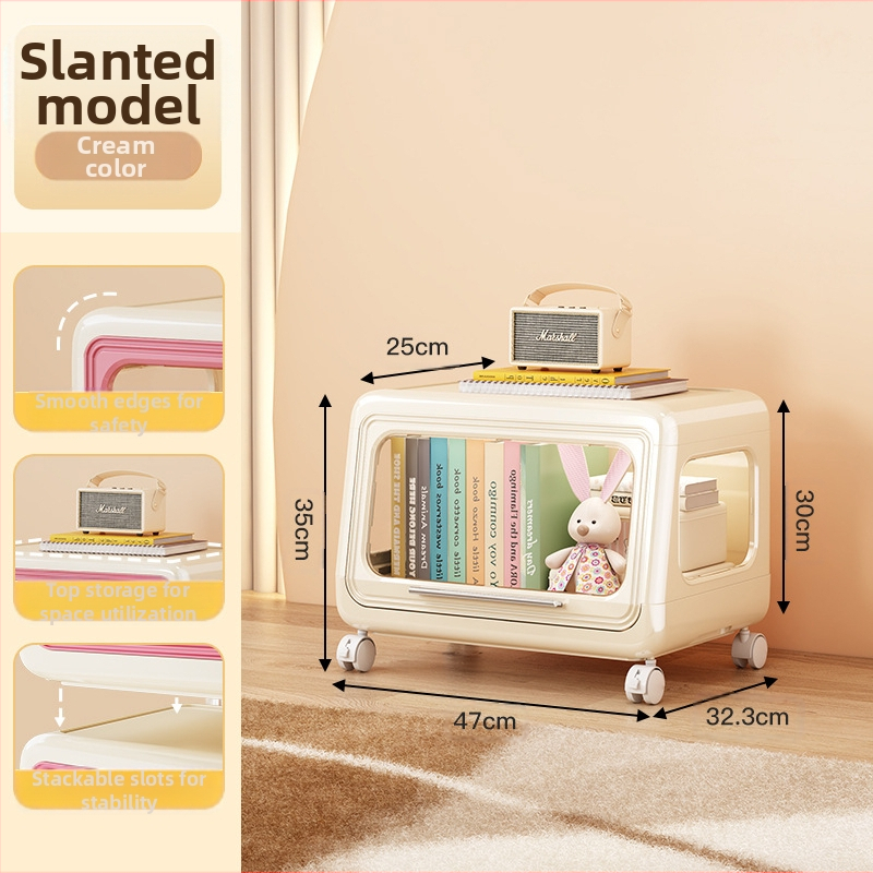 Majapidamises kasutatavate koomiksitega laste mänguasjade hoiukapi kapp, raamatute hoiuriiul, suure mahutavusega plastist multifunktsionaalne hoiukapp