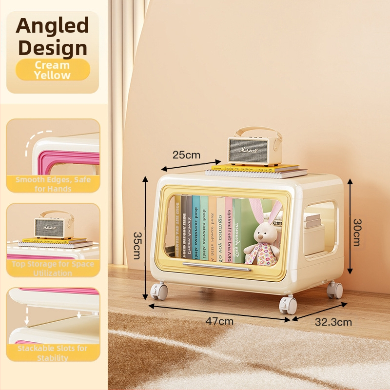 Majapidamises kasutatavate koomiksitega laste mänguasjade hoiukapi kapp, raamatute hoiuriiul, suure mahutavusega plastist multifunktsionaalne hoiukapp