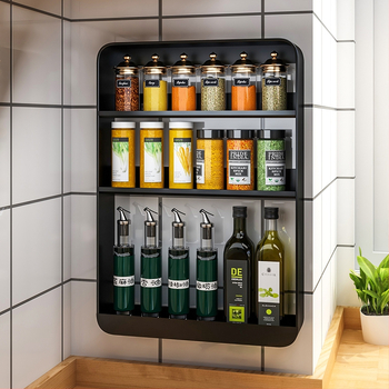 Σκανδιναβική ελβετική επιτοίχια κρεμαστή βάση χωρίς καρυκεύματα, εισαγόμενη, πολυστρωματική βάση αποθήκευσης κουζίνας, επιτοίχια οικιακή αποθήκευση