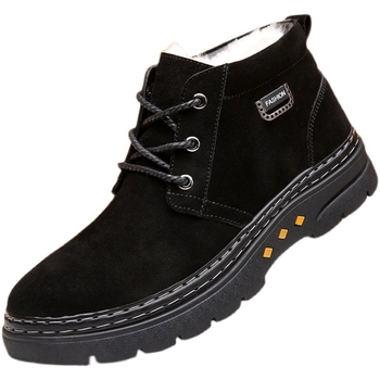 Šiaurės rytų sniego batai, vyriški, vientisi, žieminiai, sustorinti vilnoniai medvilniniai batai, atsparūs šalčiui, odiniai, laisvalaikio medvilniniai batai, neslystantys aulinukai iki kulkšnių.