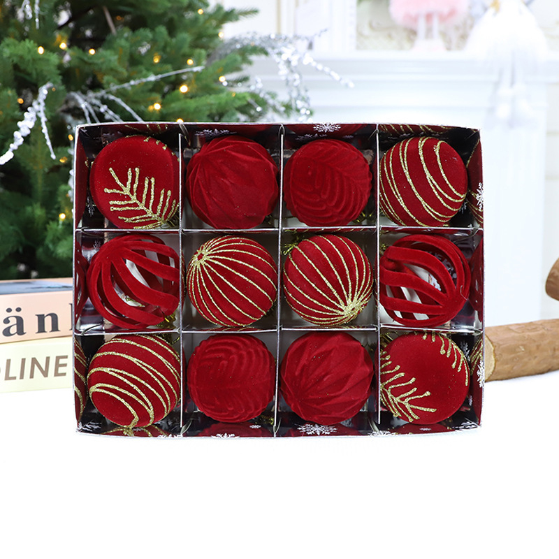 [Išskirtinė kruopščiai atrinkta] Šventinės dekoracijos Kalėdiniai kamuoliukai Kalėdų eglutės pakabukai Dovanų dėžutė Žolės šilko skaidrūs dažyti kamuoliukai