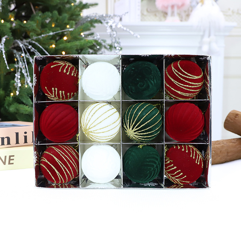 [Išskirtinė kruopščiai atrinkta] Šventinės dekoracijos Kalėdiniai kamuoliukai Kalėdų eglutės pakabukai Dovanų dėžutė Žolės šilko skaidrūs dažyti kamuoliukai