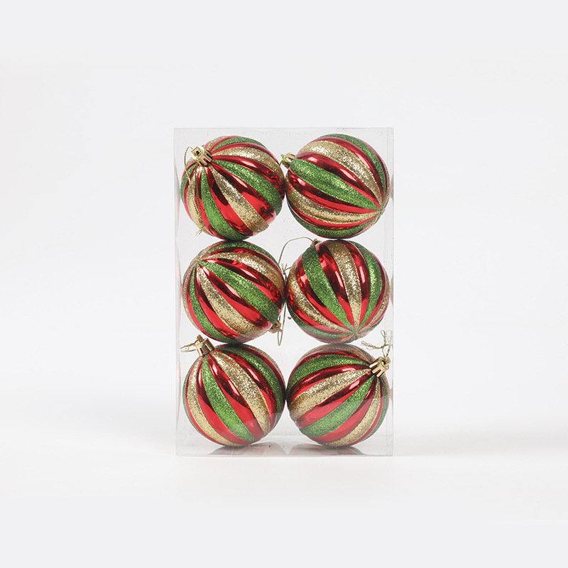 [Išskirtinė kruopščiai atrinkta] Šventinės dekoracijos Kalėdiniai kamuoliukai Kalėdų eglutės pakabukai Dovanų dėžutė Žolės šilko skaidrūs dažyti kamuoliukai