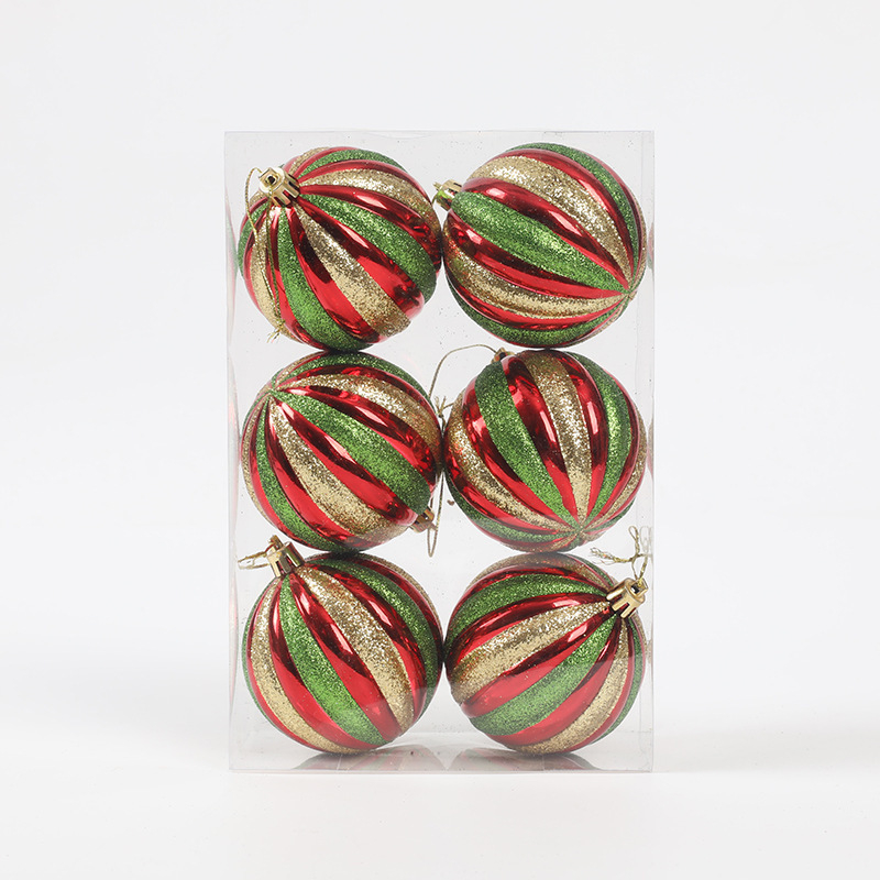 [Išskirtinė kruopščiai atrinkta] Šventinės dekoracijos Kalėdiniai kamuoliukai Kalėdų eglutės pakabukai Dovanų dėžutė Žolės šilko skaidrūs dažyti kamuoliukai