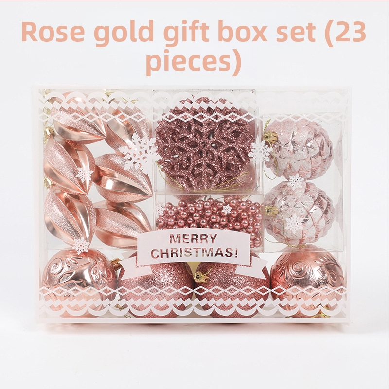 [Išskirtinė kruopščiai atrinkta] Šventinės dekoracijos Kalėdiniai kamuoliukai Kalėdų eglutės pakabukai Dovanų dėžutė Žolės šilko skaidrūs dažyti kamuoliukai