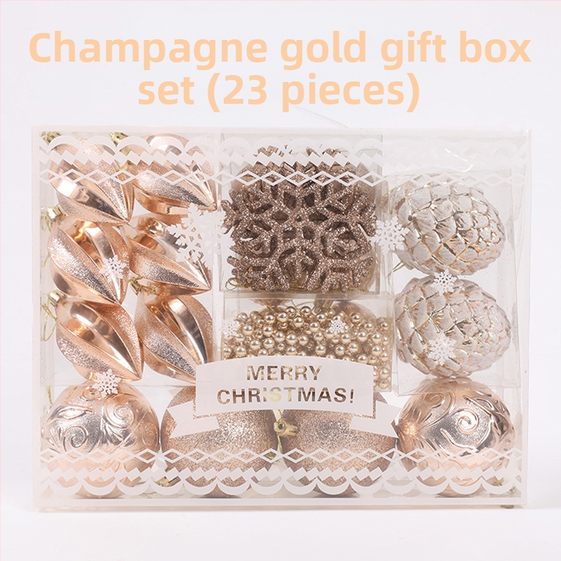 [Išskirtinė kruopščiai atrinkta] Šventinės dekoracijos Kalėdiniai kamuoliukai Kalėdų eglutės pakabukai Dovanų dėžutė Žolės šilko skaidrūs dažyti kamuoliukai