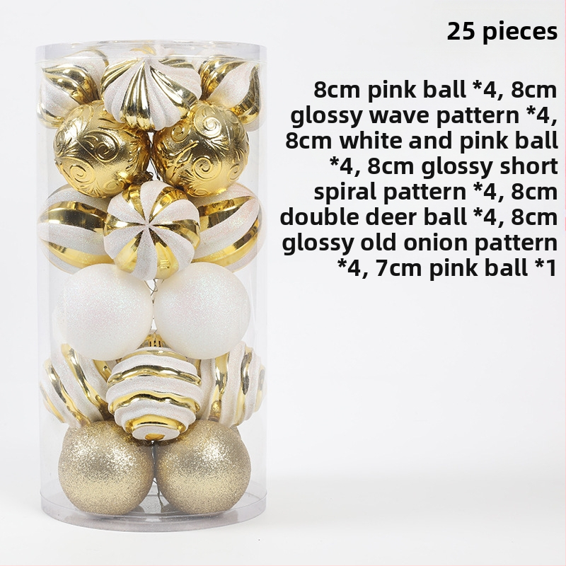 [Ексклузивно за внимателно подбрани] Празнични декорации Коледни топки Коледни висулки за елха Подаръчна кутия Трева Копринени прозрачни рисувани топки